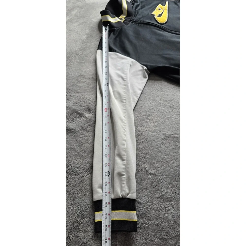 Nike 6.0 SB Varsity Jacket Jock Mens Medium Black Yellow Gray Sports